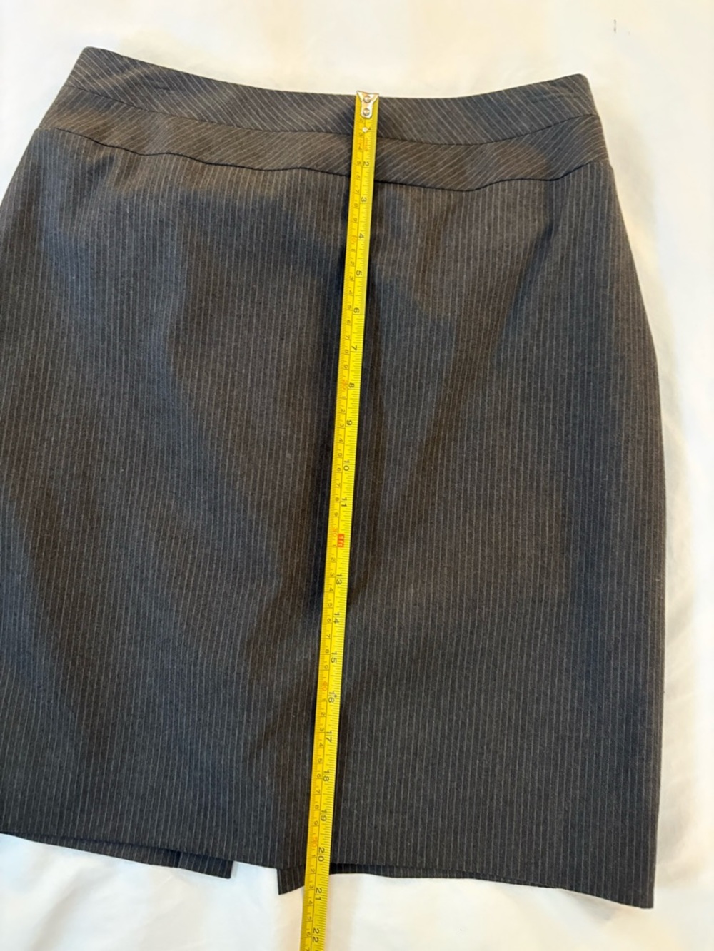 Tahari Classic Women's Charcoal Pinstripe Blazer & Skirt Set - Picture 12 of 15